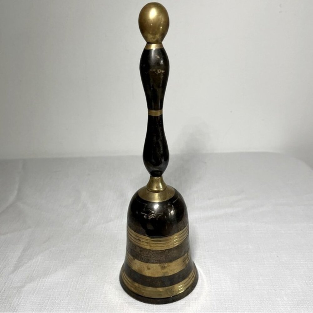 Vintage Brass Hand Bell Tall Selling bell collection